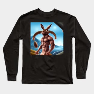 Muscular Rabbit Long Sleeve T-Shirt